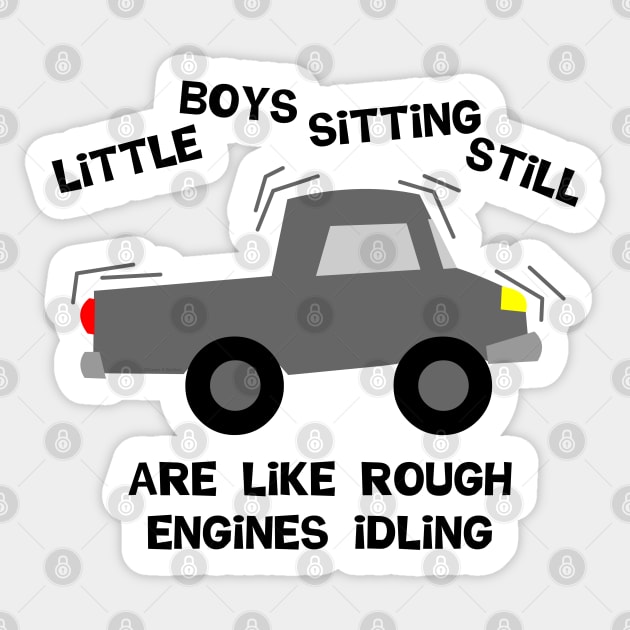 Boys Sitting Still Sticker by Barthol Graphics